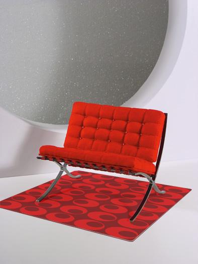 Luxury Decor Interior Motive Red Suede Furniture-image